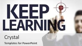  Presentation with learning - Slides featuring transparent board with text keep background and a white colored foreground