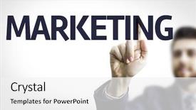  Presentation with marketing - Presentation theme having transparent board with text marketing background and a white colored foreground