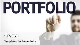  Presentation with portfolio - PPT theme enhanced with transparent board with text portfolio background and a white colored foreground
