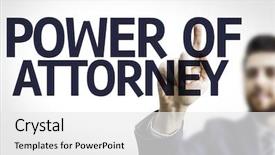  Presentation with attorney - Theme enhanced with transparent board with text power background and a white colored foreground