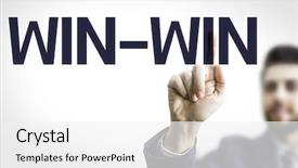  Presentation with win win - Colorful PPT layouts enhanced with transparent board with text win backdrop and a white colored foreground