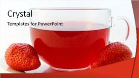  Presentation with hot tea - Amazing presentation theme having transparent ceramic - glass cup of hot aromatic backdrop and a cool aqua colored foreground