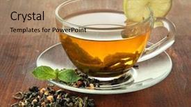  Presentation with green tea - Slide deck featuring vegetable oil - sesame seed background and textured background and a tawny brown colored foreground