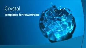  Presentation with deep blue - Presentation theme featuring transparent-gel-drop-liquid-cream background and a ocean colored foreground