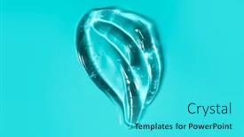  Presentation with serum - Slides enhanced with transparent-gel-smear-drop-liquid background and a cyan colored foreground