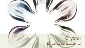  Presentation with sample - Slide set featuring transparent-gel-with-bubbles-close background and a soft green colored foreground