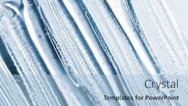  Presentation with sample - Slide deck consisting of transparent-gel-with-bubbles-close background and a light blue colored foreground