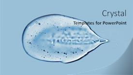  Presentation with sample - Slide deck with transparent-gel-with-bubbles-close background and a light blue colored foreground