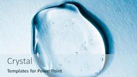  Presentation with cream - Colorful PPT theme enhanced with transparent-gel-with-bubbles-close backdrop and a sky blue colored foreground