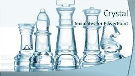  Presentation with chess - Cool new slide set with transparent glass chess isolated backdrop and a cool aqua colored foreground