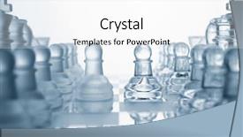  Presentation with chess - Presentation theme enhanced with transparent glass chess isolated background and a white colored foreground