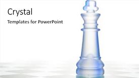 Presentation with queen chess - Beautiful PPT theme featuring transparent glass chess queen backdrop and a white colored foreground