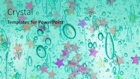  Presentation with glitter - PPT theme consisting of transparent-glitter-slime-with-shiny background and a seafoam green colored foreground