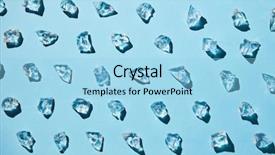  Presentation with ice blue - Presentation theme having transparent ice cubes with reflection background and a light blue colored foreground