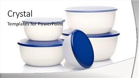  Presentation with plastic containers - Colorful presentation theme enhanced with transparent plastic containers for food backdrop and a white colored foreground