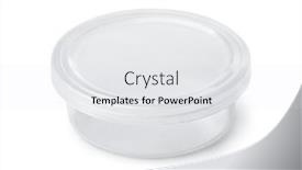 Presentation with plastic container - Amazing presentation design having transparent-round-plastic-container-isolated backdrop and a white colored foreground
