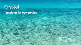  Presentation with ocean surface - Presentation featuring transparent shallow turquoise ocean background and a teal colored foreground