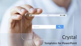  Presentation with bar - Audience pleasing slide set consisting of browsers - business technology and people concept backdrop and a light blue colored foreground