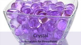  Presentation with polymer - PPT theme featuring polymer absorbance - transparent vase with hydrogel isolated background and a light blue colored foreground