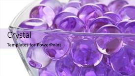  Presentation with polymer - PPT theme featuring polymer absorbance - transparent vase with hydrogel isolated background and a light blue colored foreground