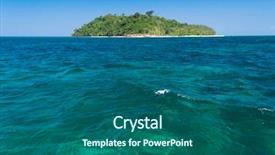  Presentation with lagoon - Beautiful presentation theme featuring transparent waters idyllic lagoon backdrop and a ocean colored foreground