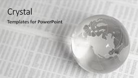  Presentation with religious globe - Colorful presentation theme enhanced with transparent world map white - glass globe ball backdrop and a light gray colored foreground