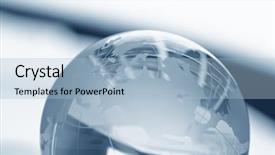  Presentation with globe - Beautiful PPT layouts featuring transparent world map white - glass globe ball backdrop and a light blue colored foreground