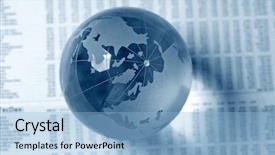  Presentation with religious globe - Colorful slide set enhanced with transparent world map white - glass globe ball backdrop and a  colored foreground