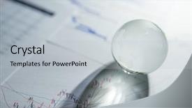  Presentation with stock market - PPT layouts enhanced with transparent world map white - glass globe on stock market background and a light gray colored foreground