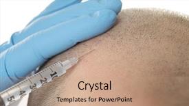  Presentation with transplant - Colorful slide set enhanced with transplant - man receiving stimulating injection backdrop and a coral colored foreground