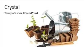  Presentation with vegetable gardening - PPT layouts with white background concept of spring background and a white colored foreground