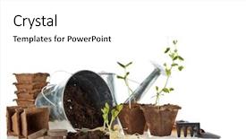  Presentation with vegetable gardening - Colorful slide deck enhanced with copy space concept of spring backdrop and a white colored foreground