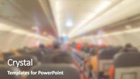  Presentation with cabin - Slide deck enhanced with transpors - abstract blur plane cabin background and a  colored foreground
