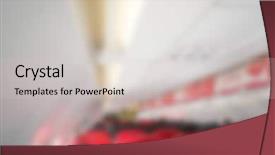  Presentation with cabin - PPT theme featuring transpors - abstract blur plane cabin background and a  colored foreground