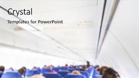  Presentation with cabin - Slide set having transpors - abstract blur plane cabin background and a  colored foreground