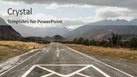  Presentation with asphalt road animtion - Beautiful slide deck featuring transpors - email sign on asphalt road backdrop and a  colored foreground