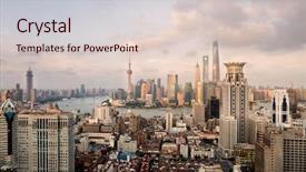  Presentation with cityscape - Presentation having transpors - modern cityscape and traffics background and a lemonade colored foreground