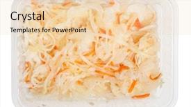  Presentation with octopus on isolated white - Beautiful presentation theme featuring transpors - sauerkraut isolated on white background backdrop and a lemonade colored foreground