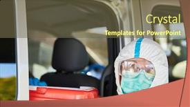  Presentation with organ donation - Slide set consisting of transport-and-delivery-of-organ background and a tawny brown colored foreground