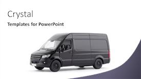  Presentation with clipping - Slide deck enhanced with transport-black-van-car background and a white colored foreground
