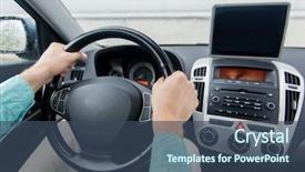  Presentation with navigation - Beautiful slide set featuring transport business trip technology navigation and people concept -close up of young man with tablet pc computer driving on car parking backdrop and a ocean colored foreground