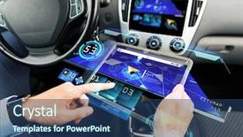  Presentation with car business - Presentation theme enhanced with transport business trip technology navigation background and a  colored foreground
