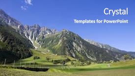  Presentation with electricity - Cool new slide deck with transport col - electricity pylons crossing the swiss backdrop and a teal colored foreground