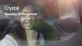  Presentation with car business - Cool new PPT theme with vehicle dynamics - thoughtful business woman sitting backdrop and a gray colored foreground