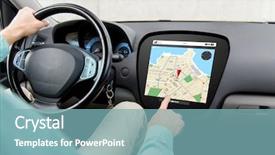  Presentation with navigation - Audience pleasing PPT theme consisting of transport destination navigation modern technology backdrop and a seafoam green colored foreground