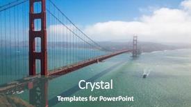  Presentation with san francisco - Beautiful PPT theme featuring transport fog - bridge golden gate at san backdrop and a ocean colored foreground
