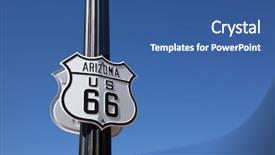  Presentation with traffic - Slides having transport mode post - traffic sign strengthened background and a ocean colored foreground