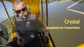  Presentation with aircraft - Amazing slide deck having transport operations - flying a vintage aircraft backdrop and a tawny brown colored foreground