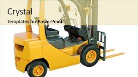  Presentation with forklift - Audience pleasing presentation theme consisting of close up of grunge puzzle backdrop and a tawny brown colored foreground