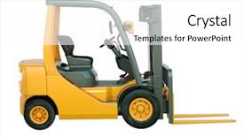  Presentation with forklift - Audience pleasing presentation consisting of transport operations - modern forklift truck isolated backdrop and a white colored foreground